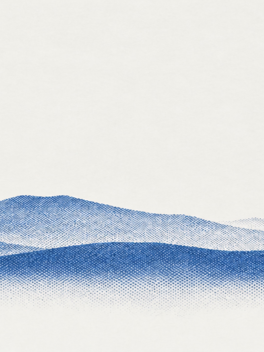 Cobalt halftone mountain ridge, panel two of four